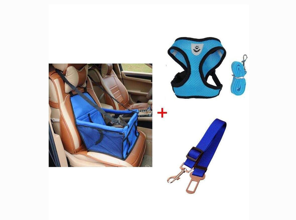 Pet Car Seat Carrier with Harness & Leash