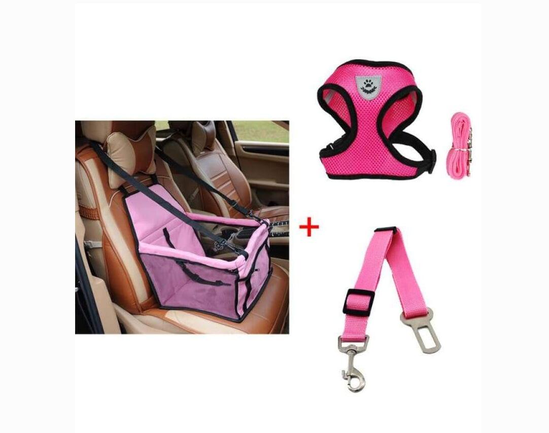 Pet Car Seat Carrier with Harness & Leash