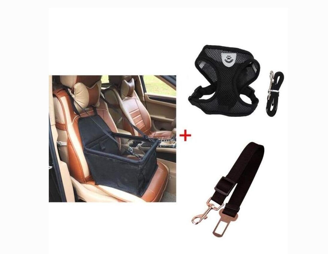 Pet Car Seat Carrier with Harness & Leash