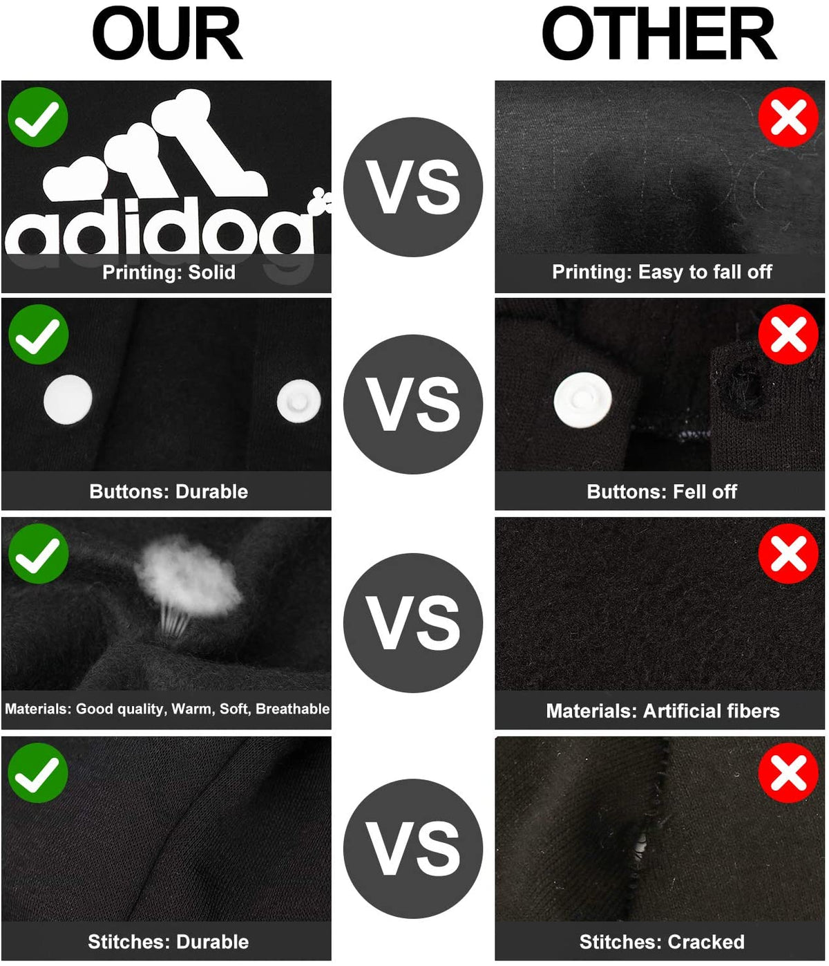 Adidog Pet Four-Legged Hoodie