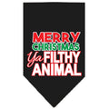 Christmas Pet and Dog Bandana, "Merry Christmas, Ya Filthy Animal"