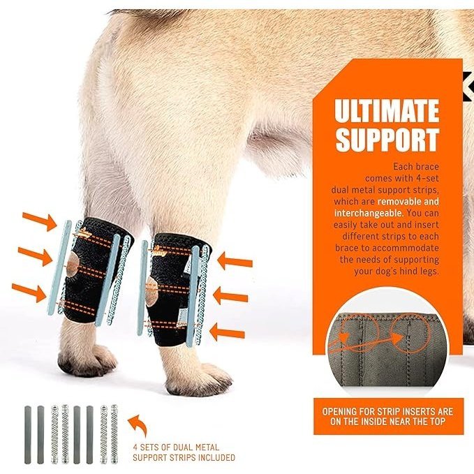 NeoAlly Short Rear Leg Hock Brace for Small Dogs