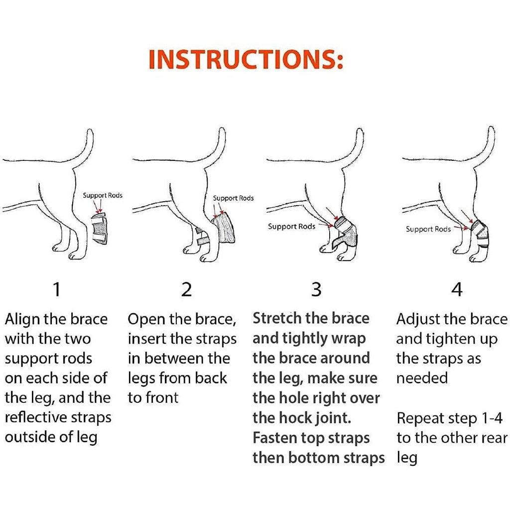 NeoAlly Short Rear Leg Hock Brace for Small Dogs