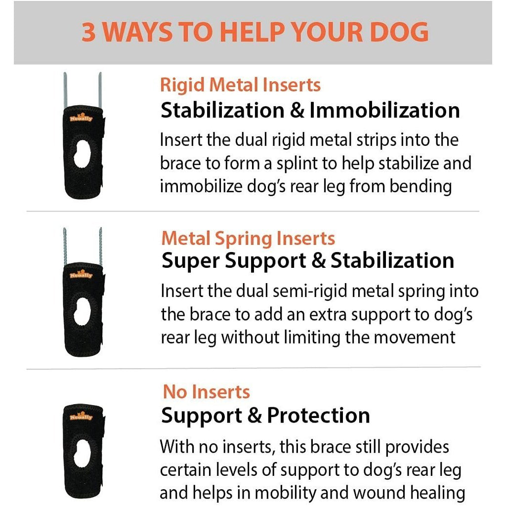 NeoAlly Short Rear Leg Hock Brace for Small Dogs